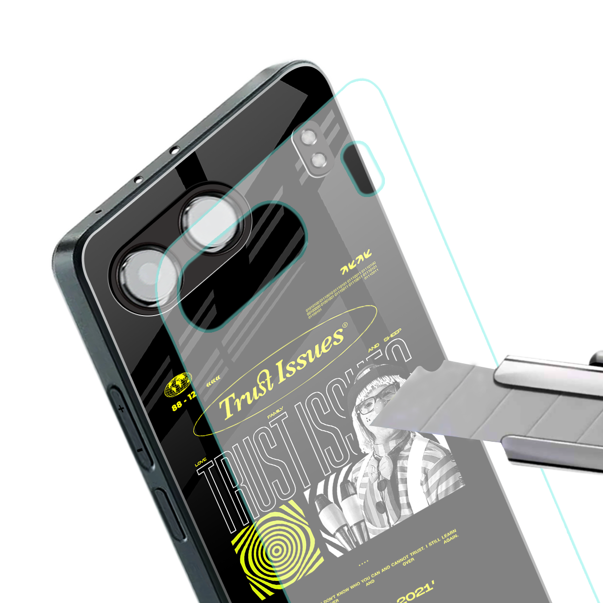 trust issues back phone cover | glass case for oneplus nord 4
