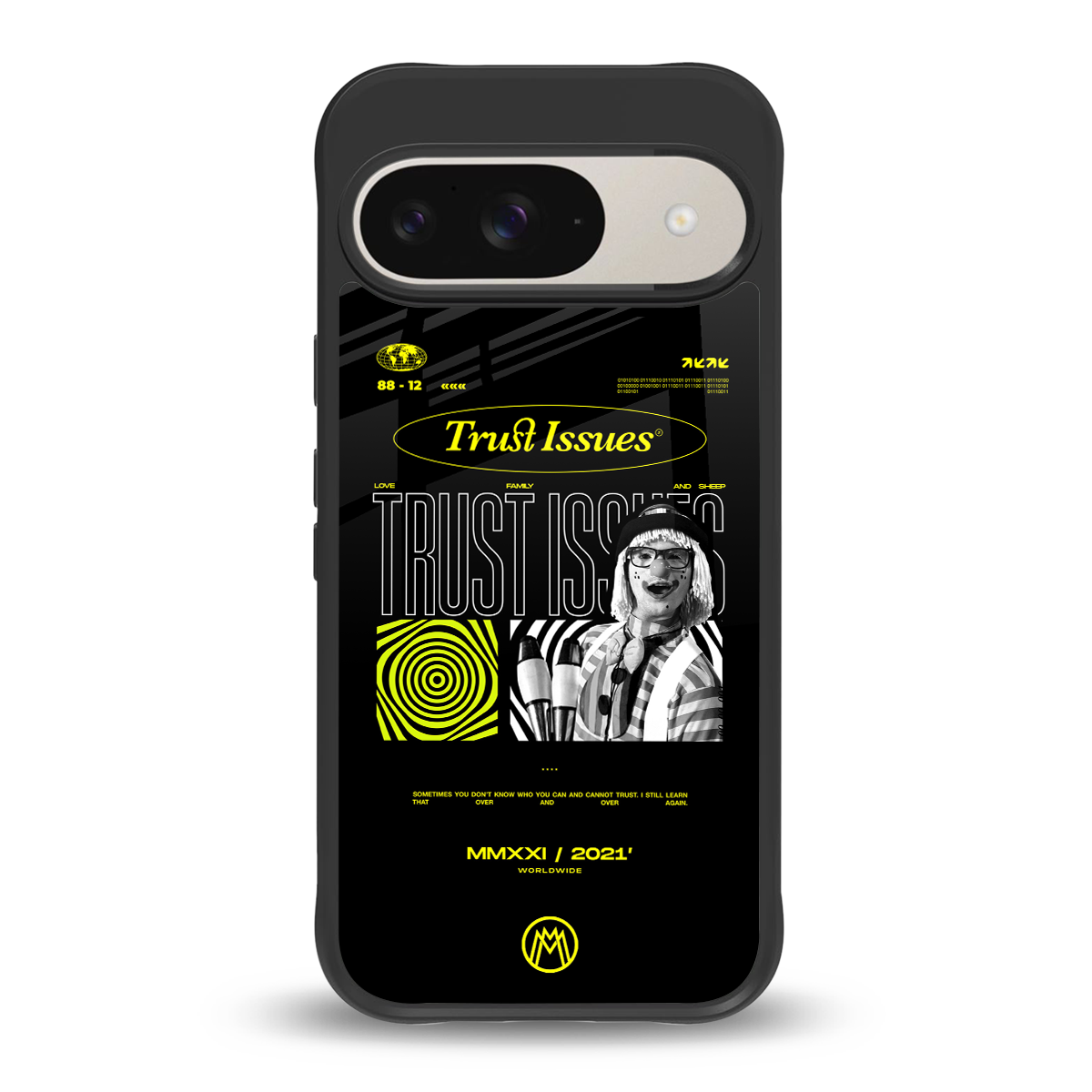 trust issues back phone cover | glass case for google pixel 9