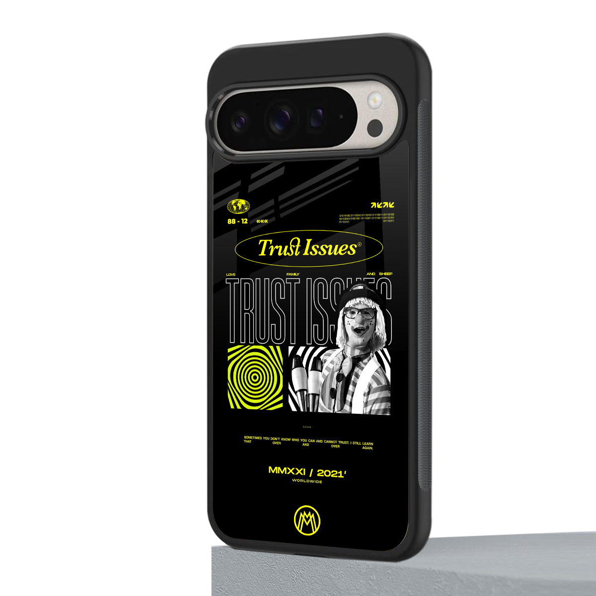 trust issues back phone cover | glass case for google pixel 9 pro