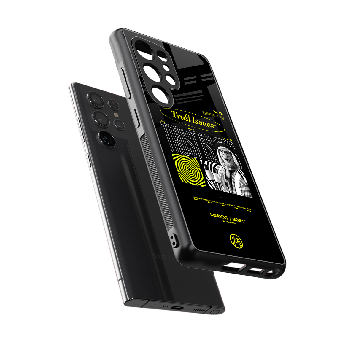 trust issues back phone cover | glass case for samsung galaxy s25 ultra