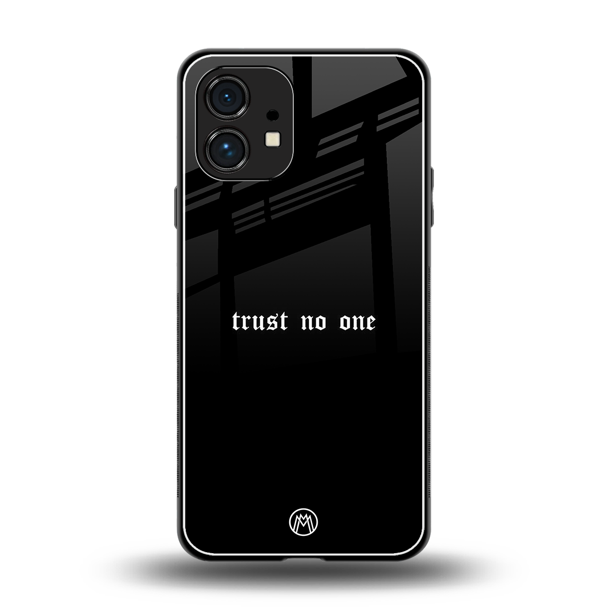 trust no one aesthetic quote back phone cover | glass case for nothing phone 1