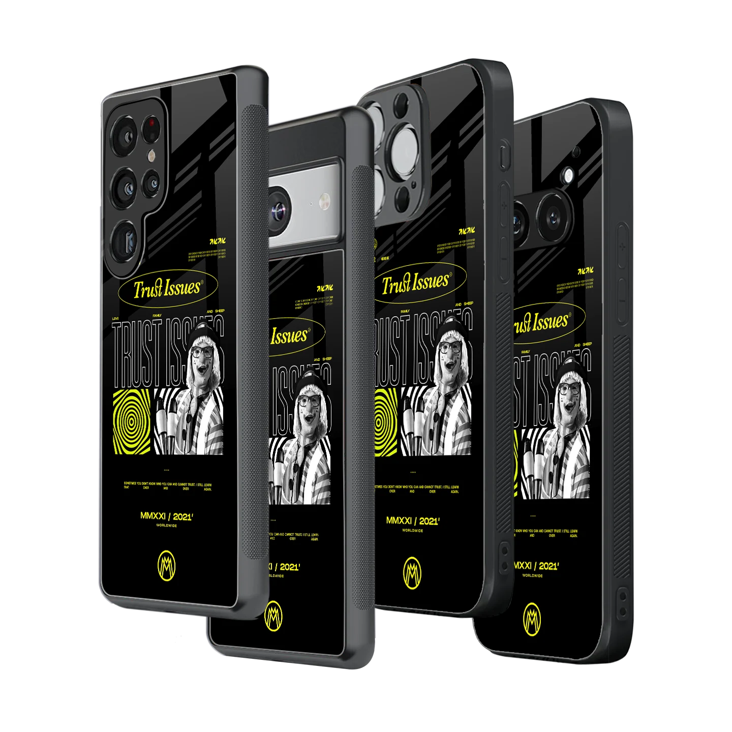 Stylish Glass Back Case for All Smartphones โ iPhone, Samsung, OnePlus, Pixel, Redmi, Oppo, Vivo, Motorola