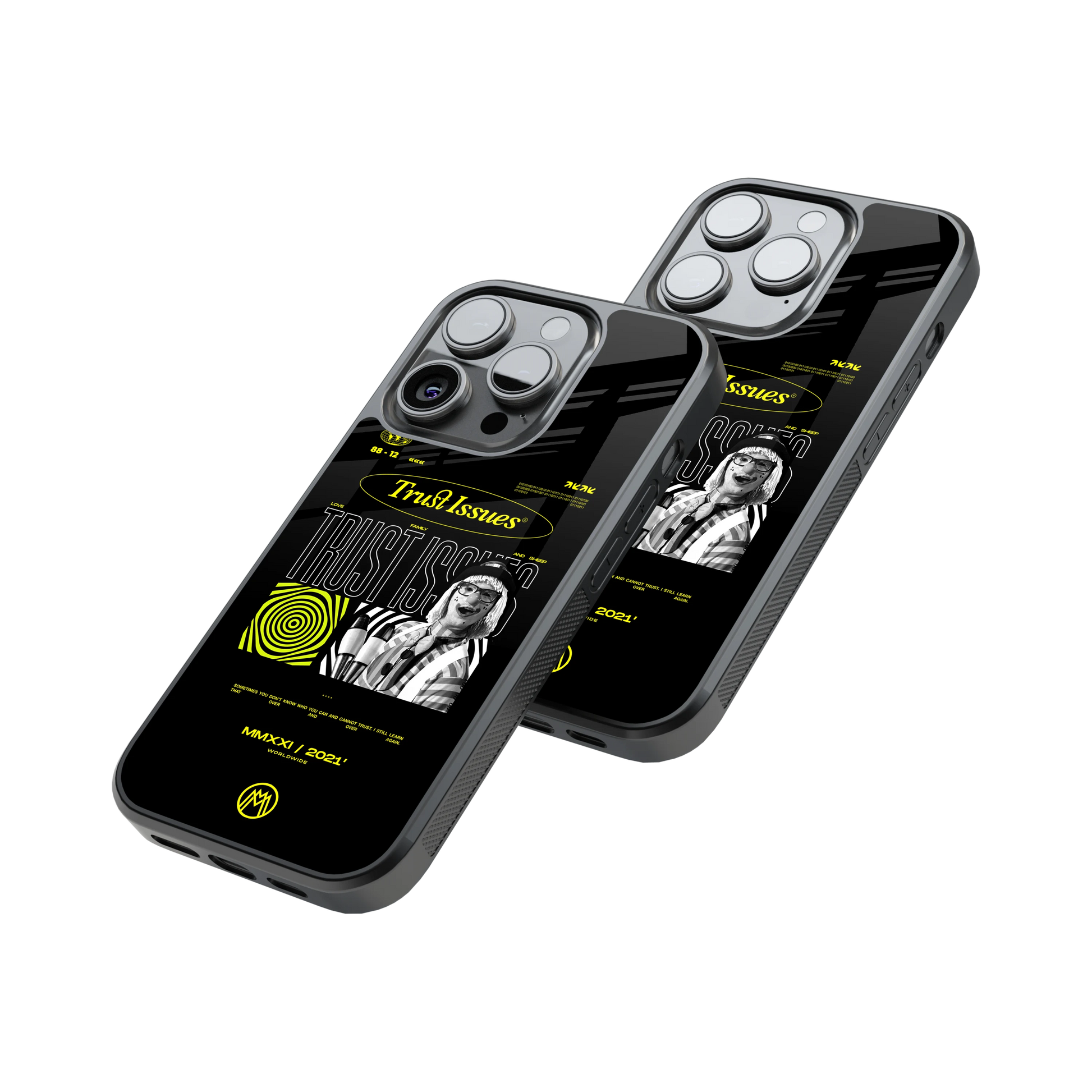 Protective Glass Back Phone Case Compatible with iPhone, Samsung, OnePlus, Pixel & More
