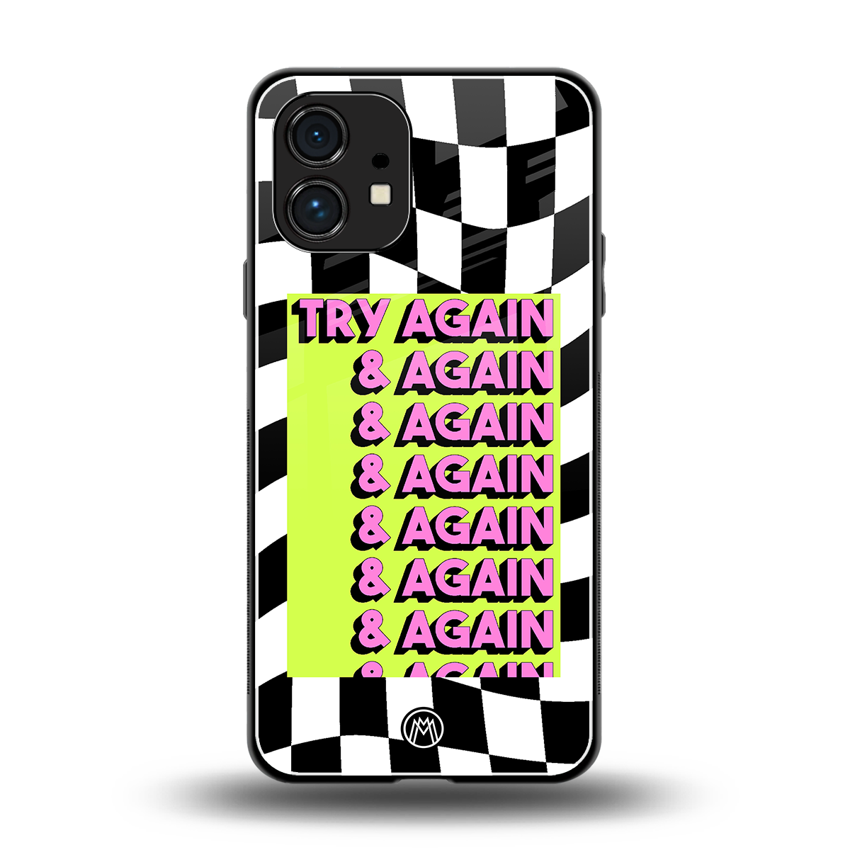 try again back phone cover | glass case for nothing phone 1