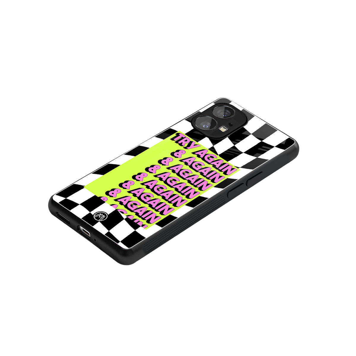 try again back phone cover | glass case for nothing phone 1