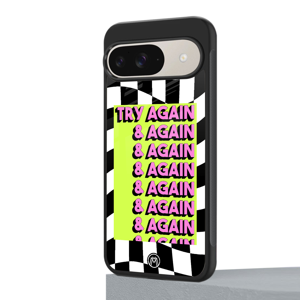 try again back phone cover | glass case for google pixel 9