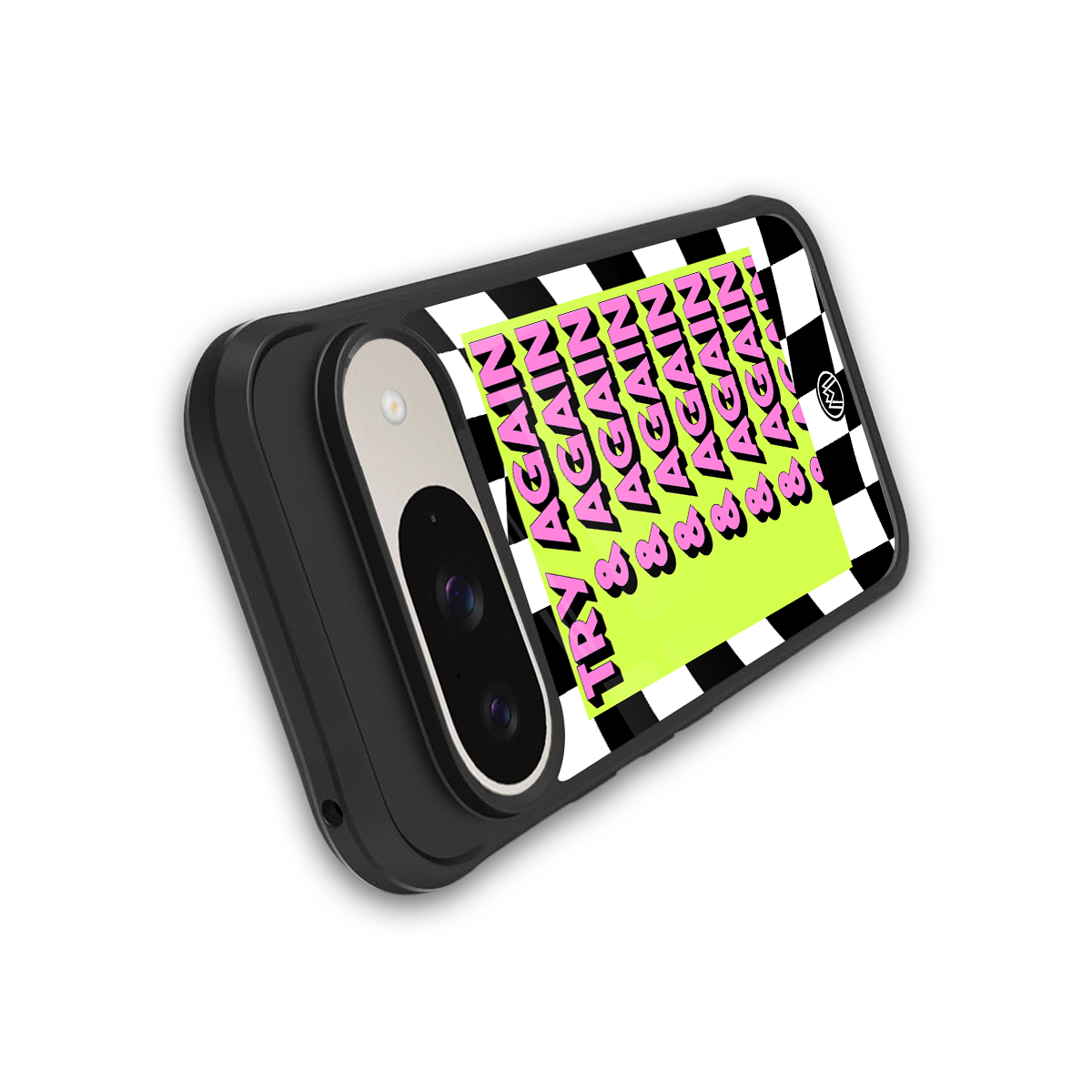 try again back phone cover | glass case for google pixel 9
