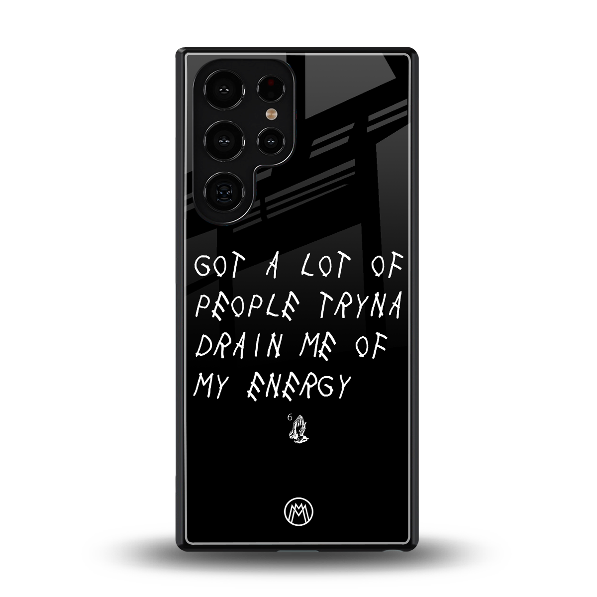 tryna drain my energy back phone cover | glass case for samsung galaxy s25 ultra