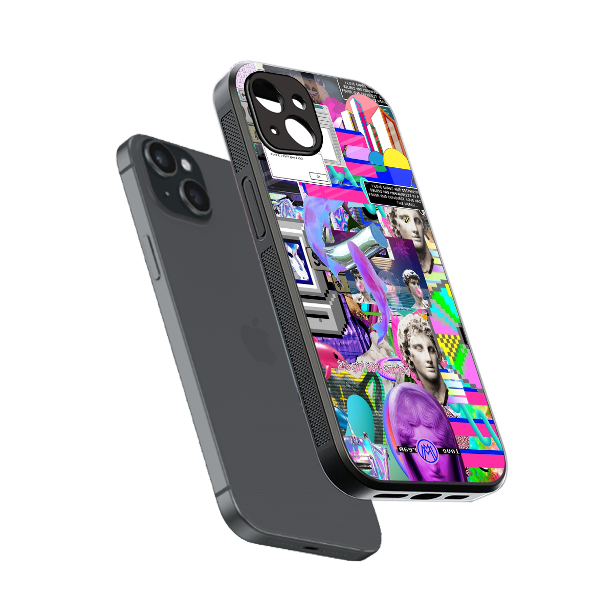 unbothered back phone cover | glass case for iphone 15 plus