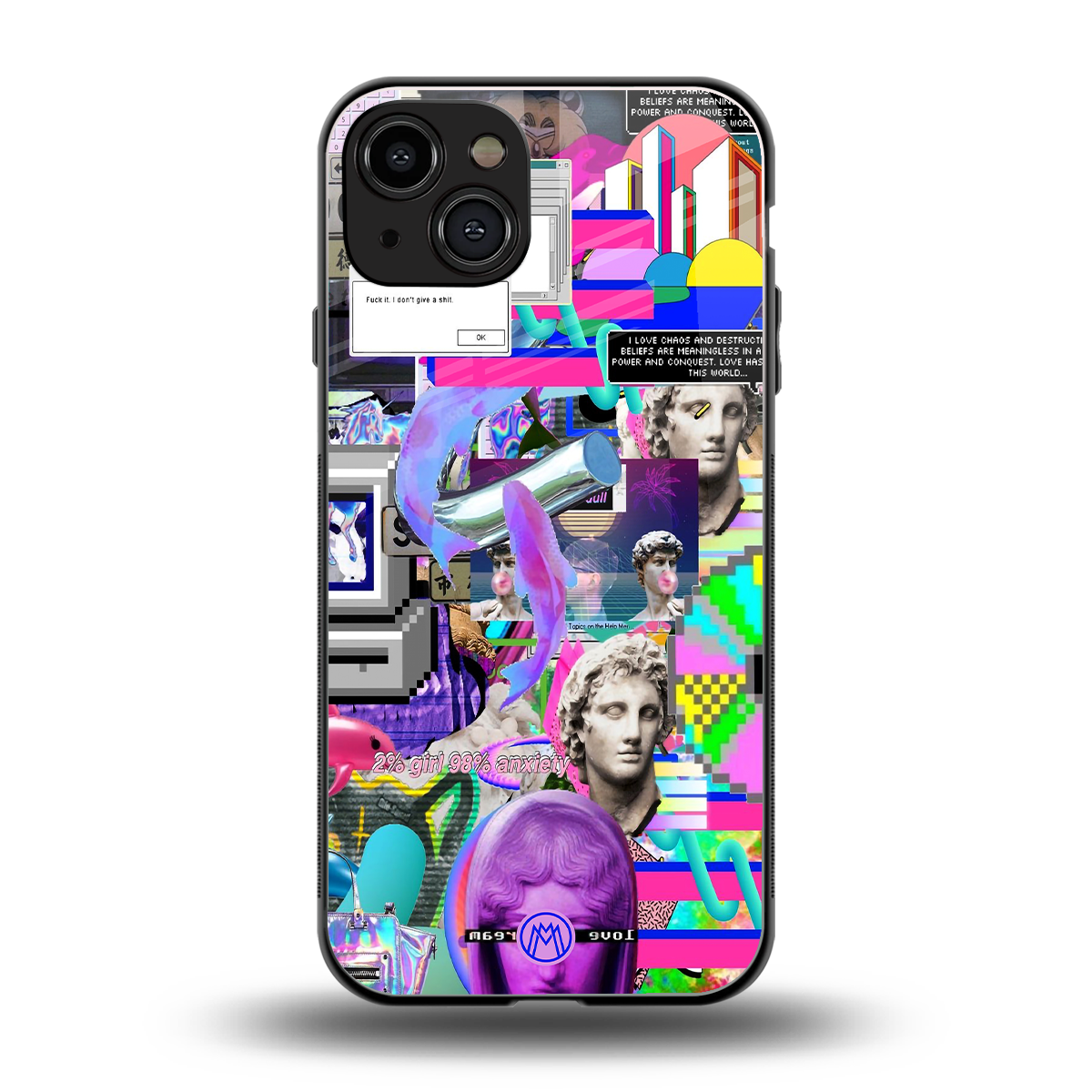 unbothered back phone cover | glass case for iphone 15