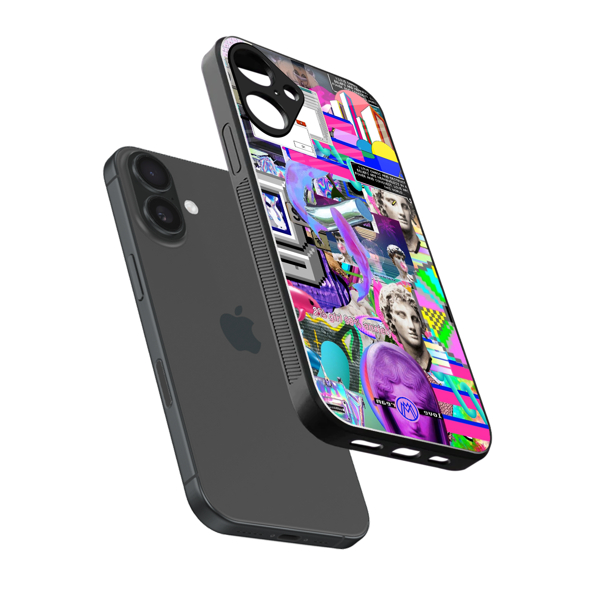 unbothered back phone cover | glass case for iphone 16 plus