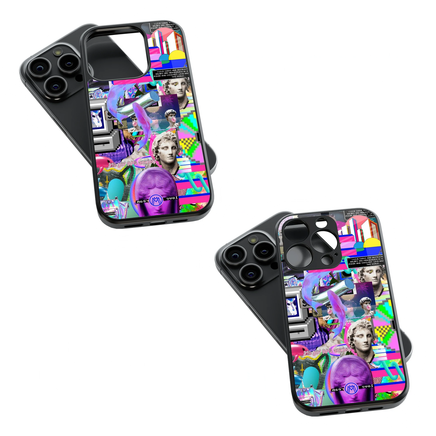 Trendy Glass Back Mobile Case for iPhone, Samsung, Redmi, OnePlus, Google Pixel, Motorola