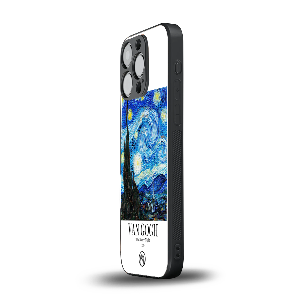 van gogh starry night back phone cover | glass case for iphone 14 pro