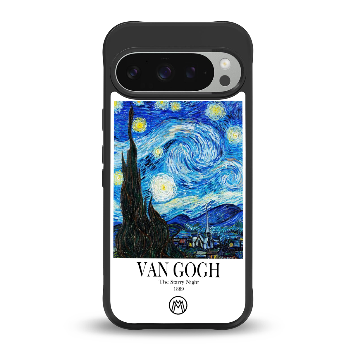 van gogh starry night back phone cover | glass case for google pixel 9 pro