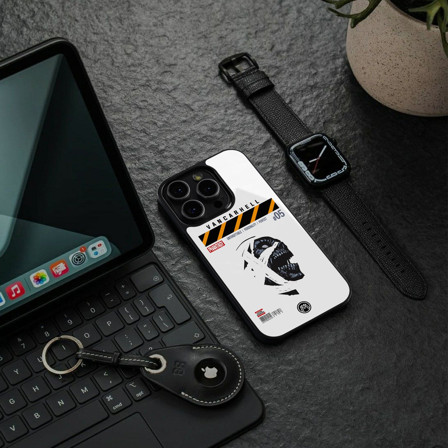 vancarhell phantasy back phone cover | glass case for iphone 16 pro max