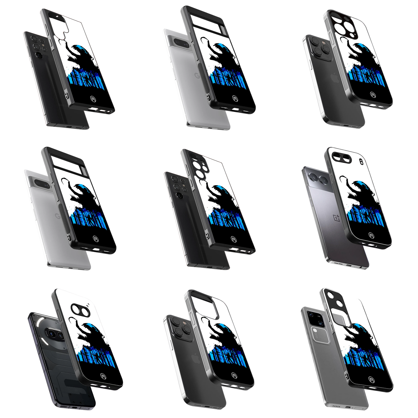 Durable Glass Back Mobile Case for iPhone, Samsung, OnePlus, Google Pixel, Redmi, Vivo, Oppo
