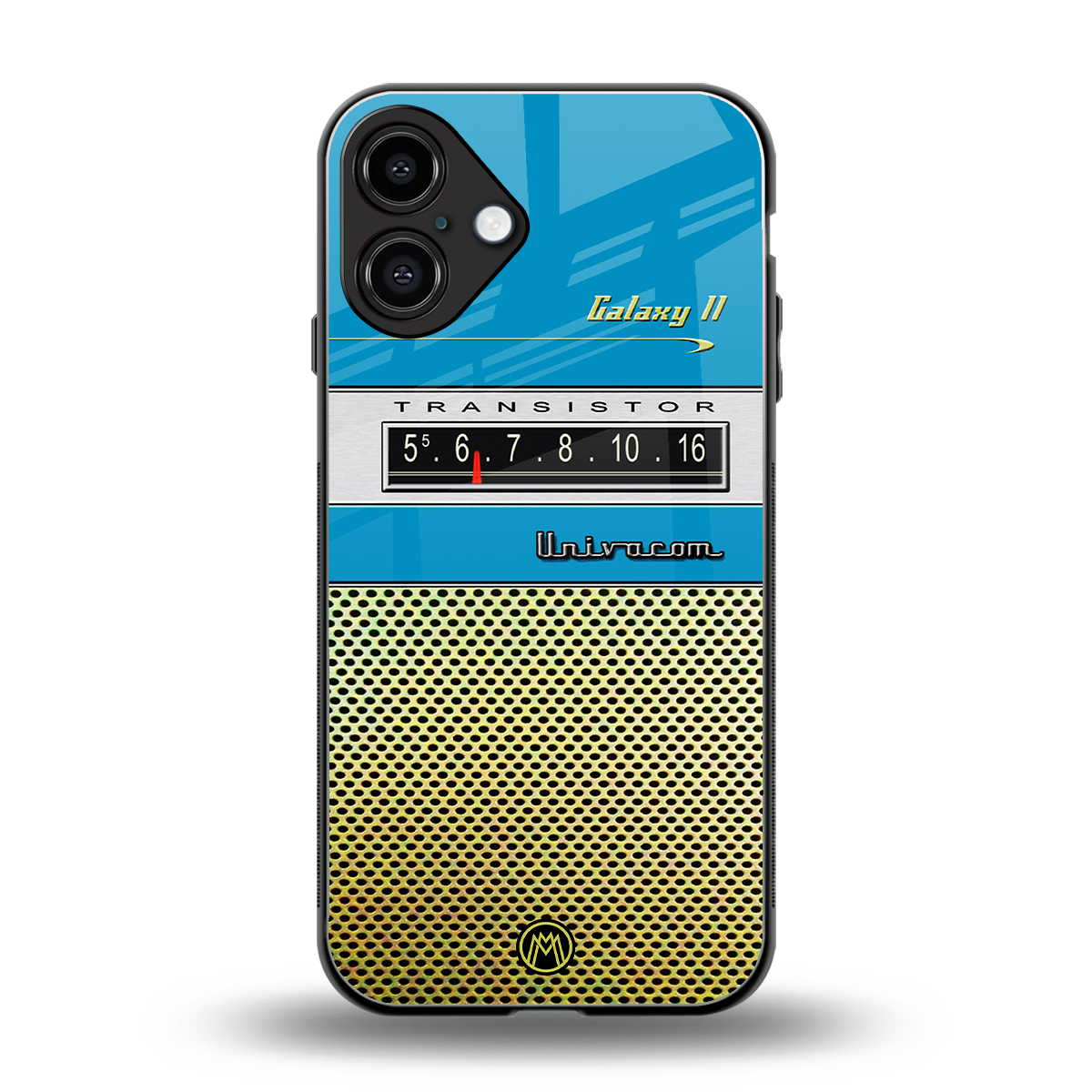 vintage radio back phone cover | glass case for iphone 16 plus