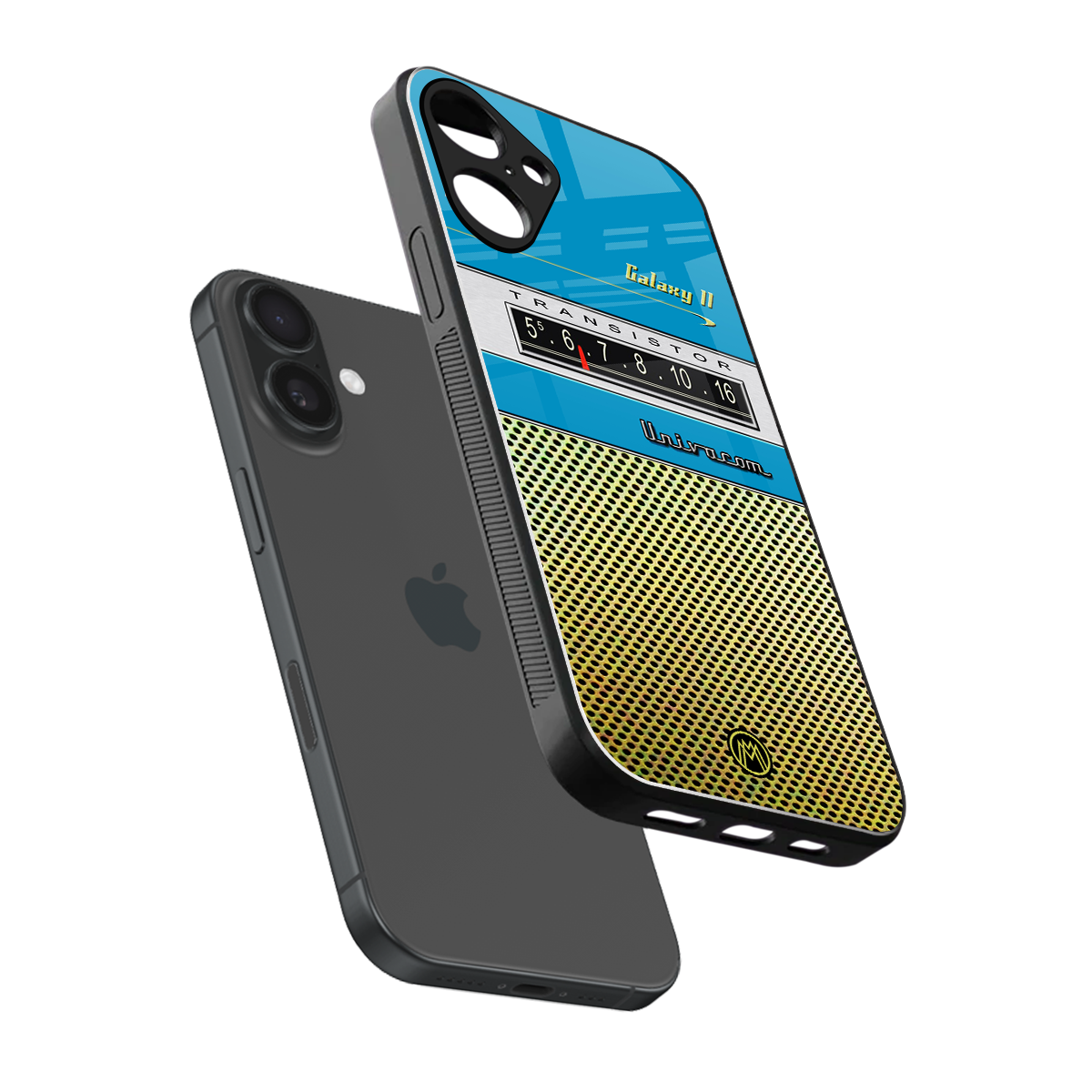 vintage radio back phone cover | glass case for iphone 16 plus