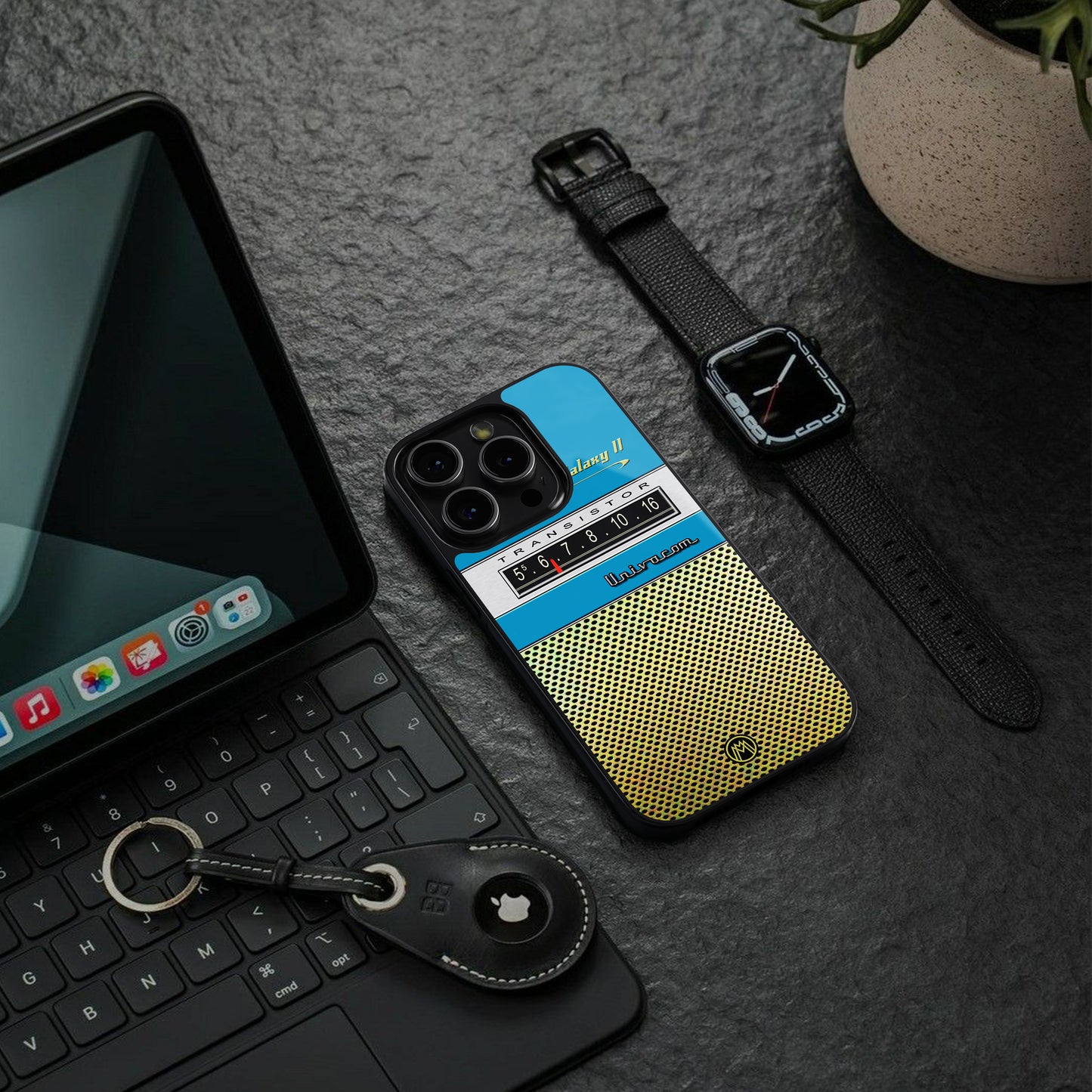 vintage radio back phone cover | glass case for iphone 16 pro max