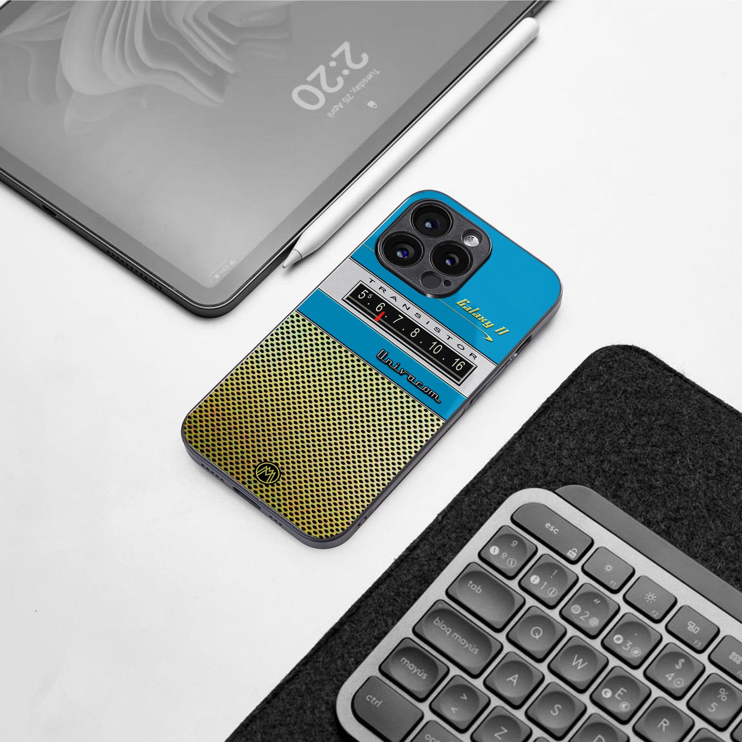 vintage radio back phone cover | glass case for iphone 16 pro max