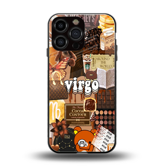 virgo aesthetic collage back phone cover | glass case for iphone 13 pro max