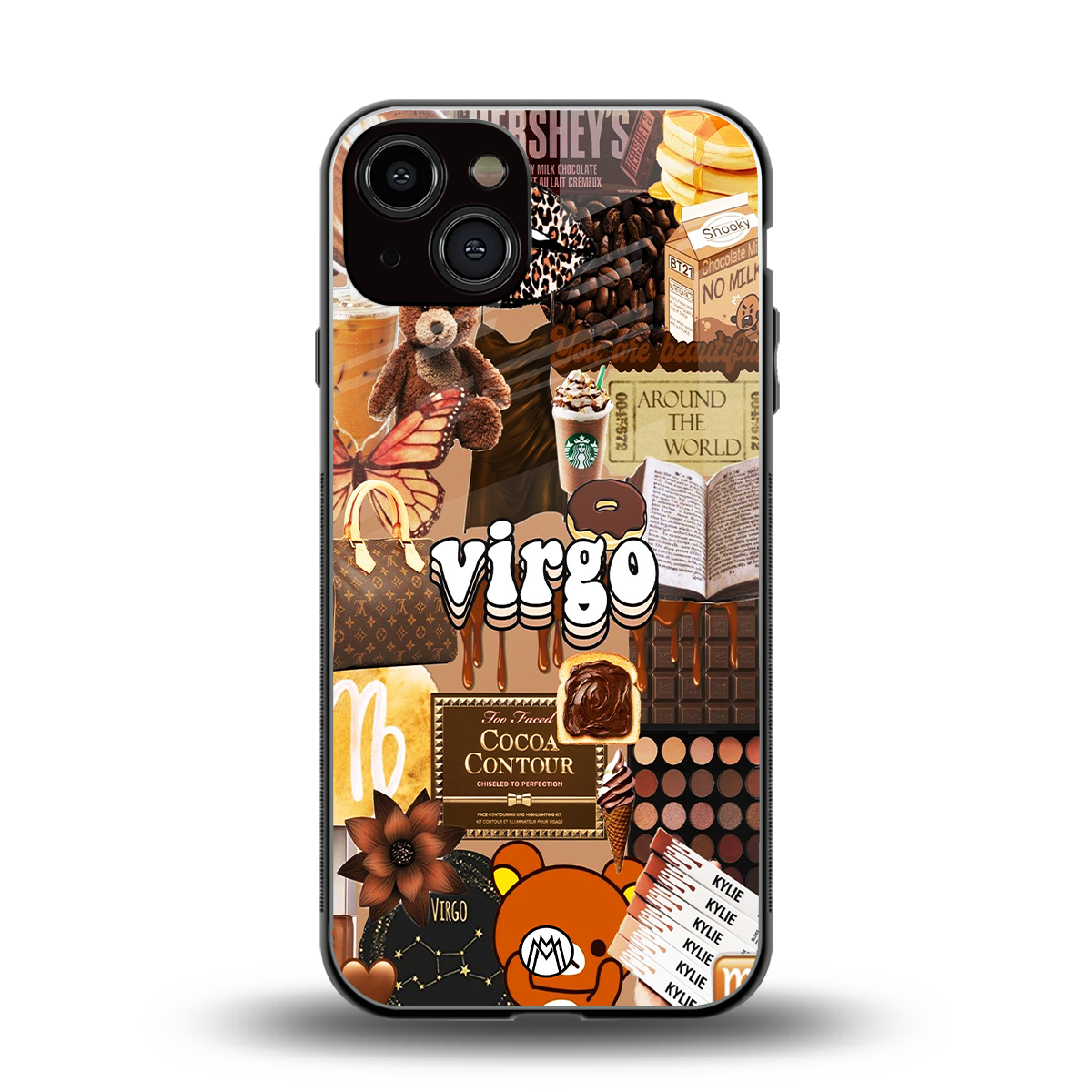 virgo aesthetic collage back phone cover | glass case for iphone 13