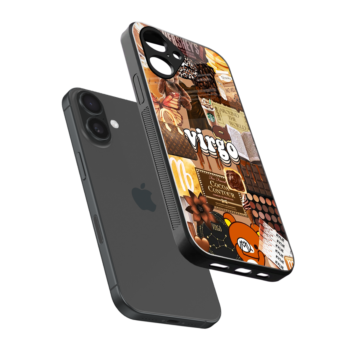 virgo aesthetic collage back phone cover | glass case for iphone 16