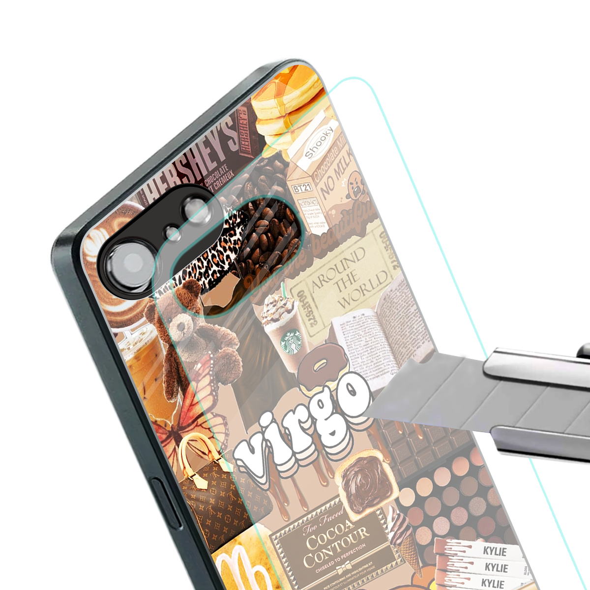 virgo aesthetic collage back phone cover | glass case for iphone 16e
