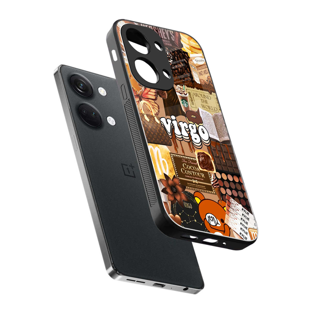 virgo aesthetic collage back phone cover | glass case for oneplus nord 3