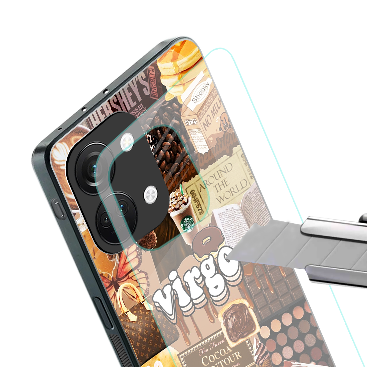 virgo aesthetic collage back phone cover | glass case for oneplus nord 3