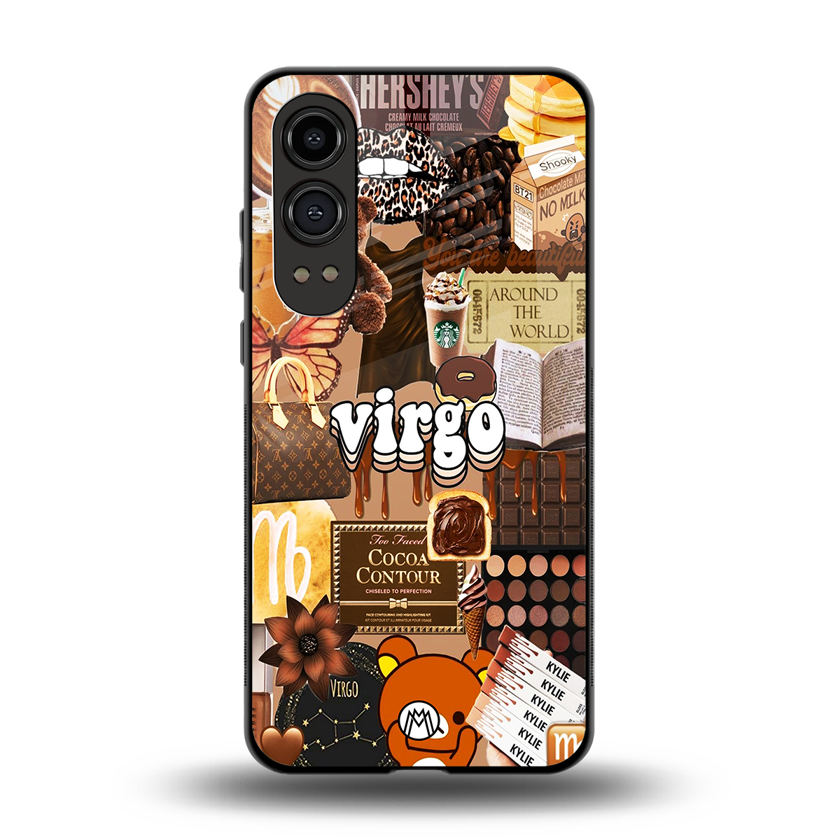 virgo aesthetic collage back phone cover | glass case for oneplus nord ce 4 lite