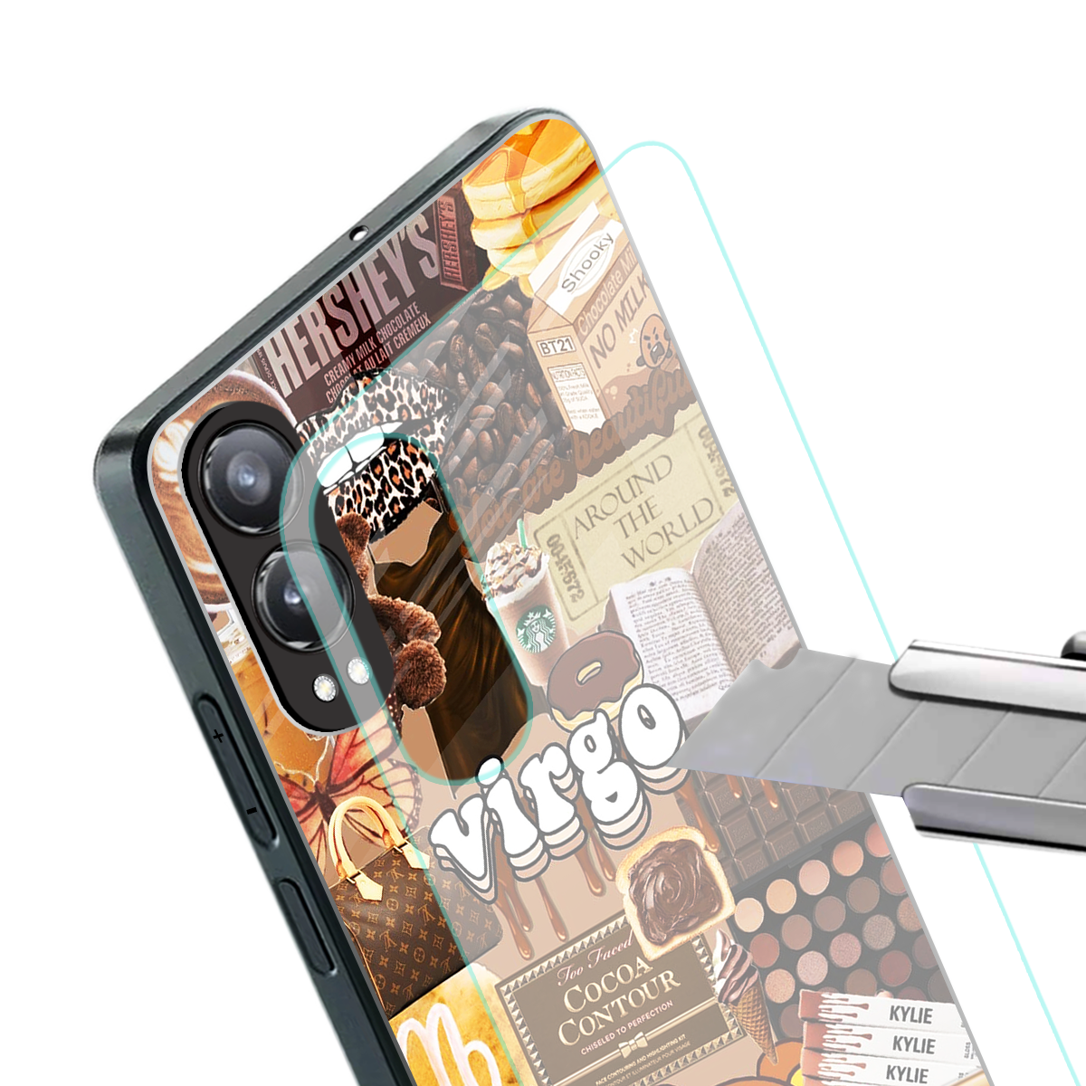 virgo aesthetic collage back phone cover | glass case for oneplus nord ce 4 lite