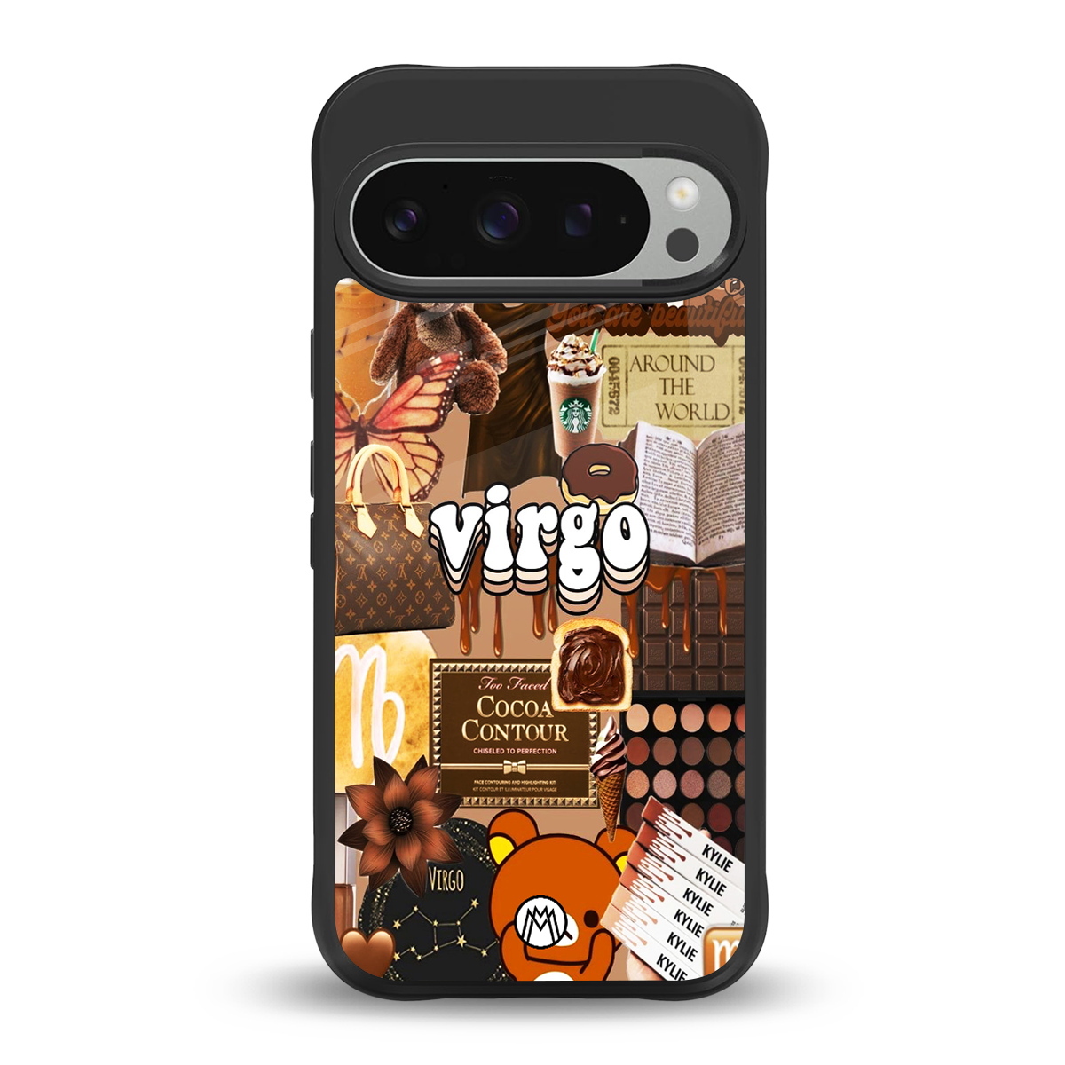virgo aesthetic collage back phone cover | glass case for google pixel 9 pro
