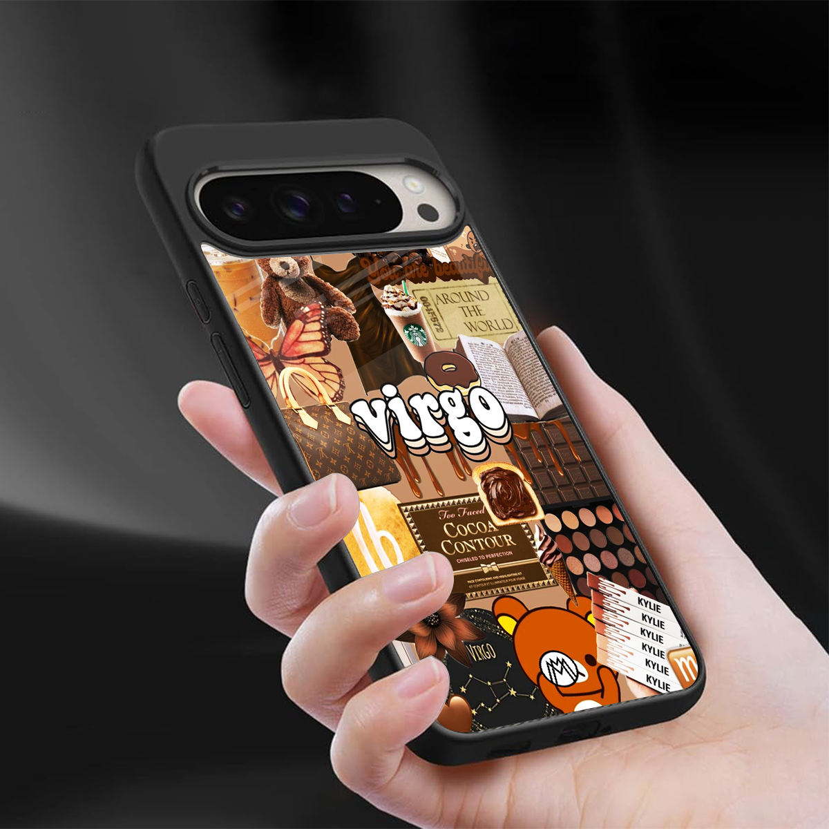 virgo aesthetic collage back phone cover | glass case for google pixel 9 pro xl