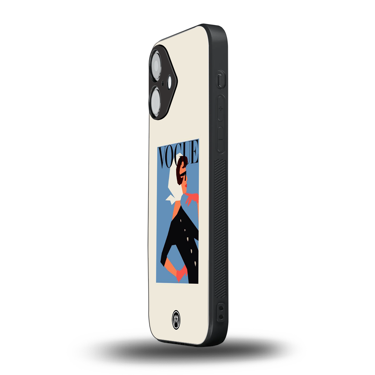 vogue lady back phone cover | glass case for iphone 16