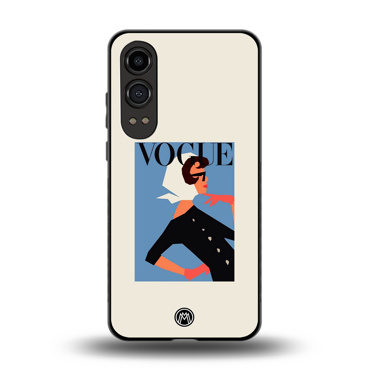 vogue lady back phone cover | glass case for oneplus nord ce 4 lite