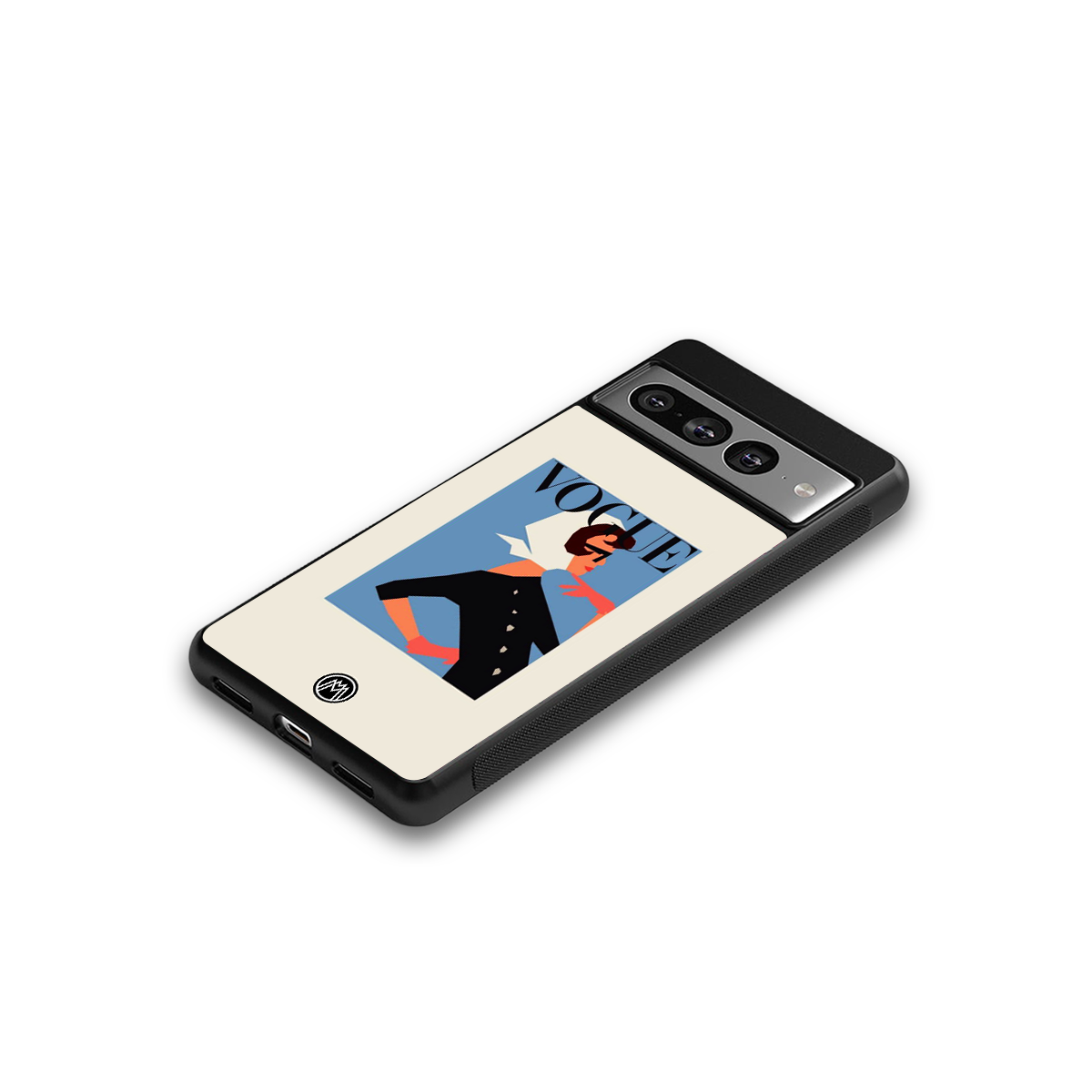 vogue lady back phone cover | glass case for google pixel 7 pro