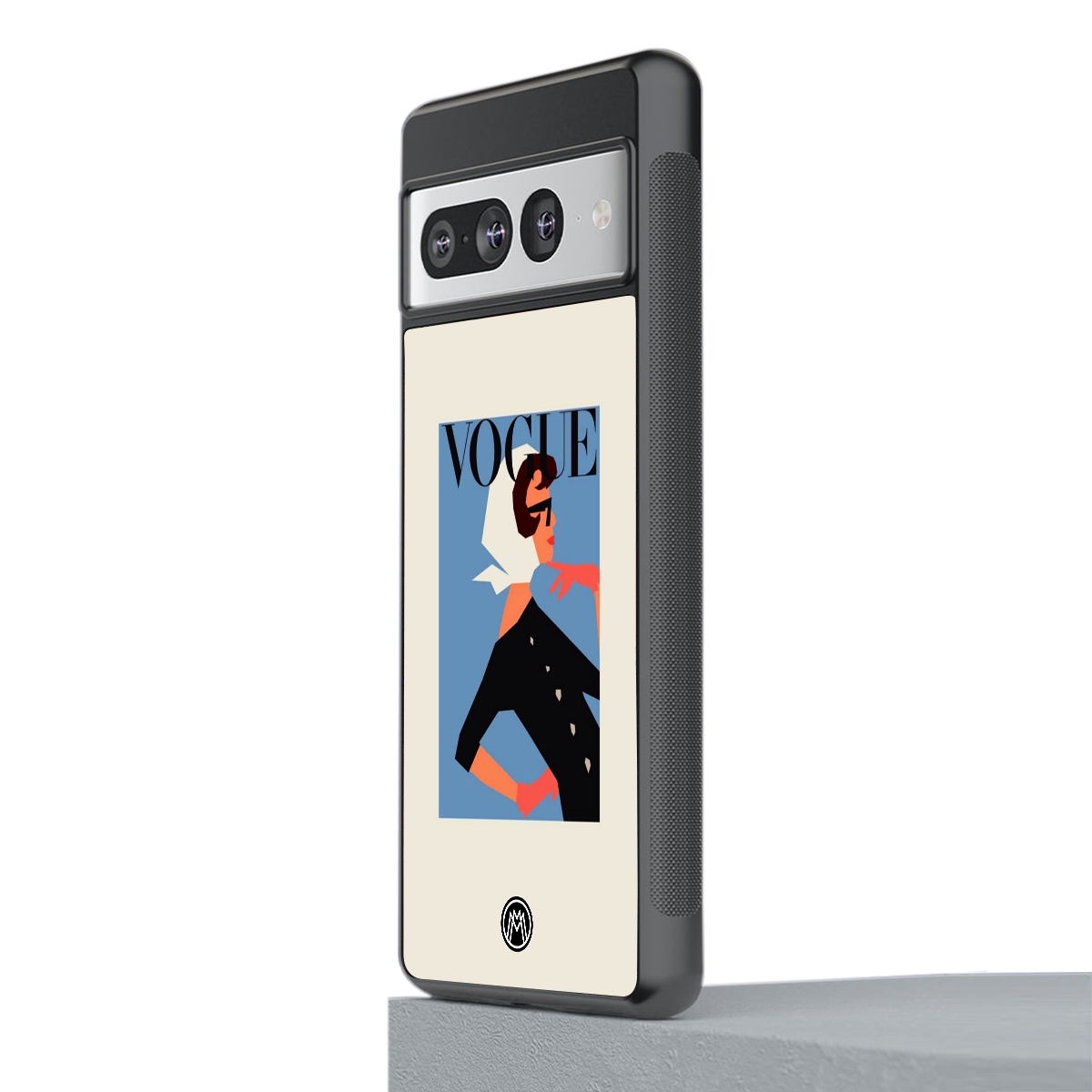 vogue lady back phone cover | glass case for google pixel 7 pro