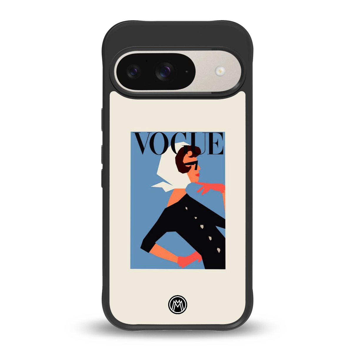 vogue lady back phone cover | glass case for google pixel 9