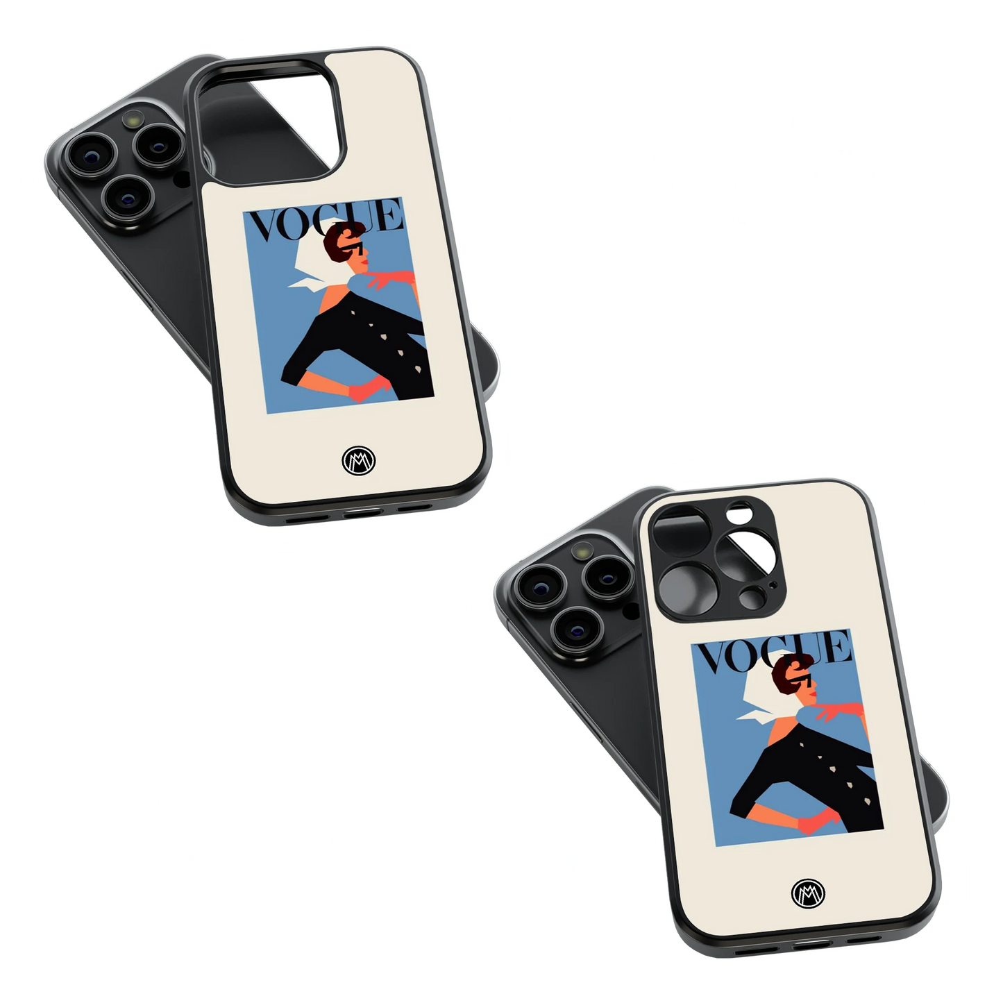 Trendy Glass Back Mobile Case for iPhone, Samsung, Redmi, OnePlus, Google Pixel, Motorola
