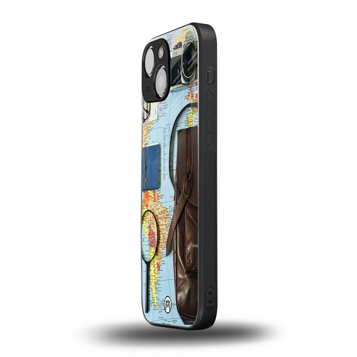 wanderlust back phone cover | glass case for iphone 13 mini