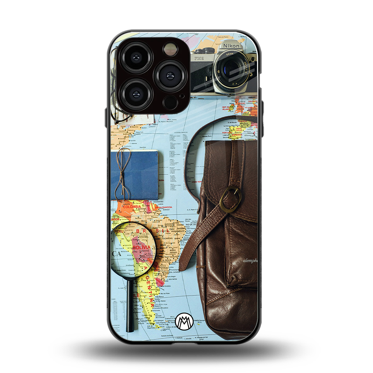 wanderlust back phone cover | glass case for iphone 14 pro max