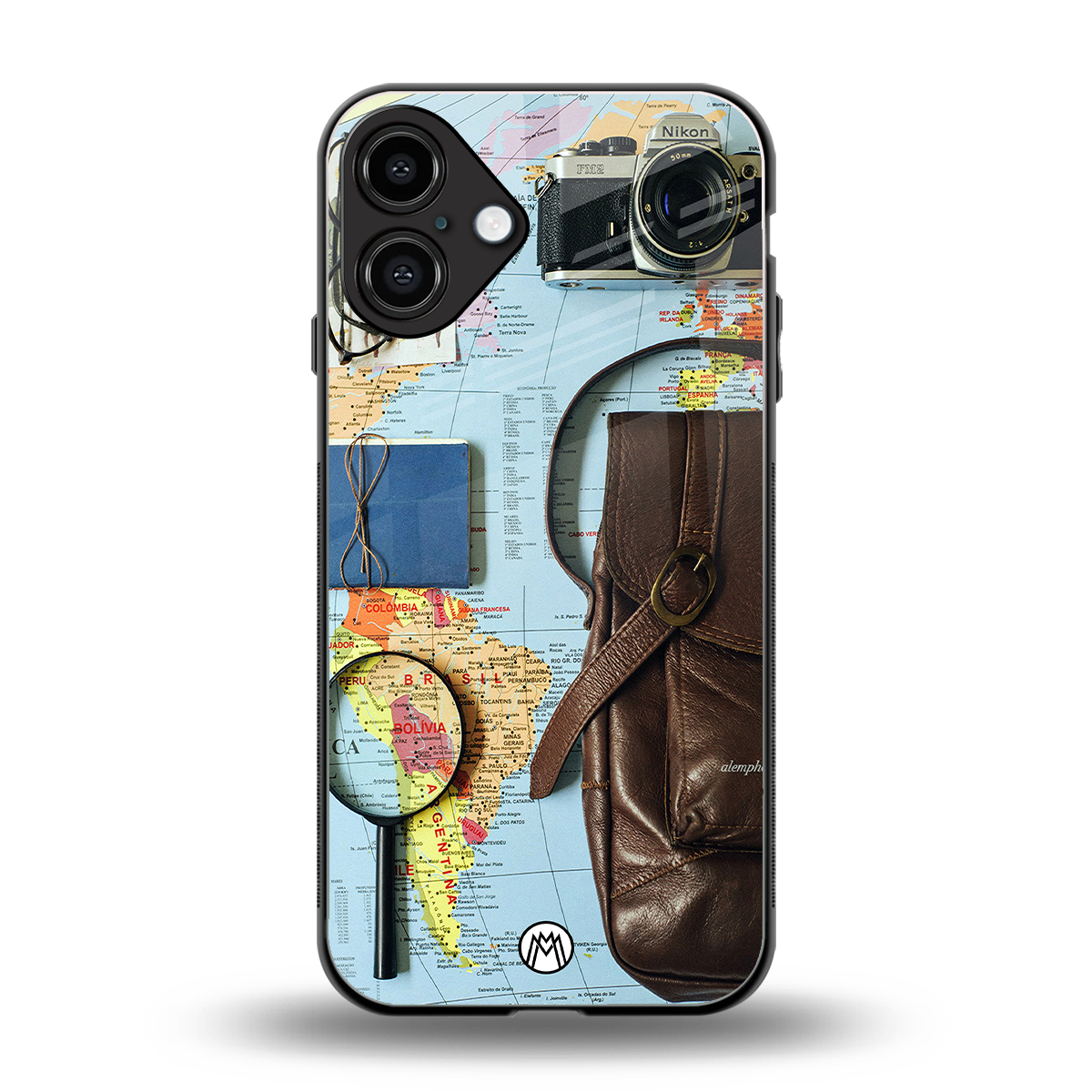 wanderlust back phone cover | glass case for iphone 16 plus