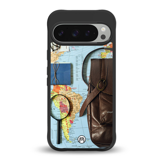 wanderlust back phone cover | glass case for google pixel 9 pro