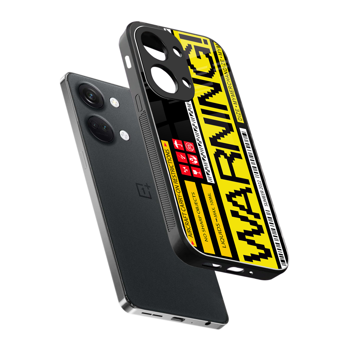 warning back phone cover | glass case for oneplus nord 3