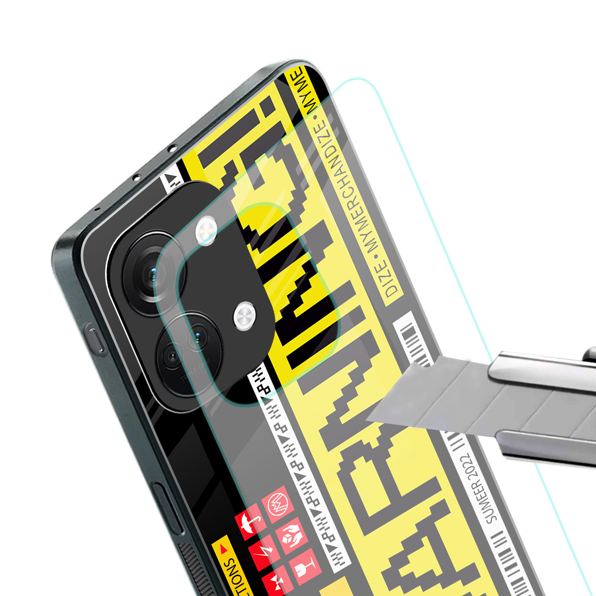 warning back phone cover | glass case for oneplus nord 3