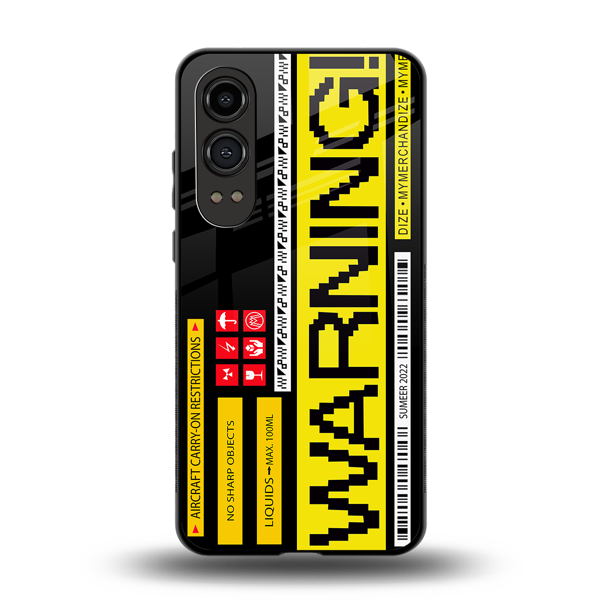 warning back phone cover | glass case for oneplus nord ce 4 lite