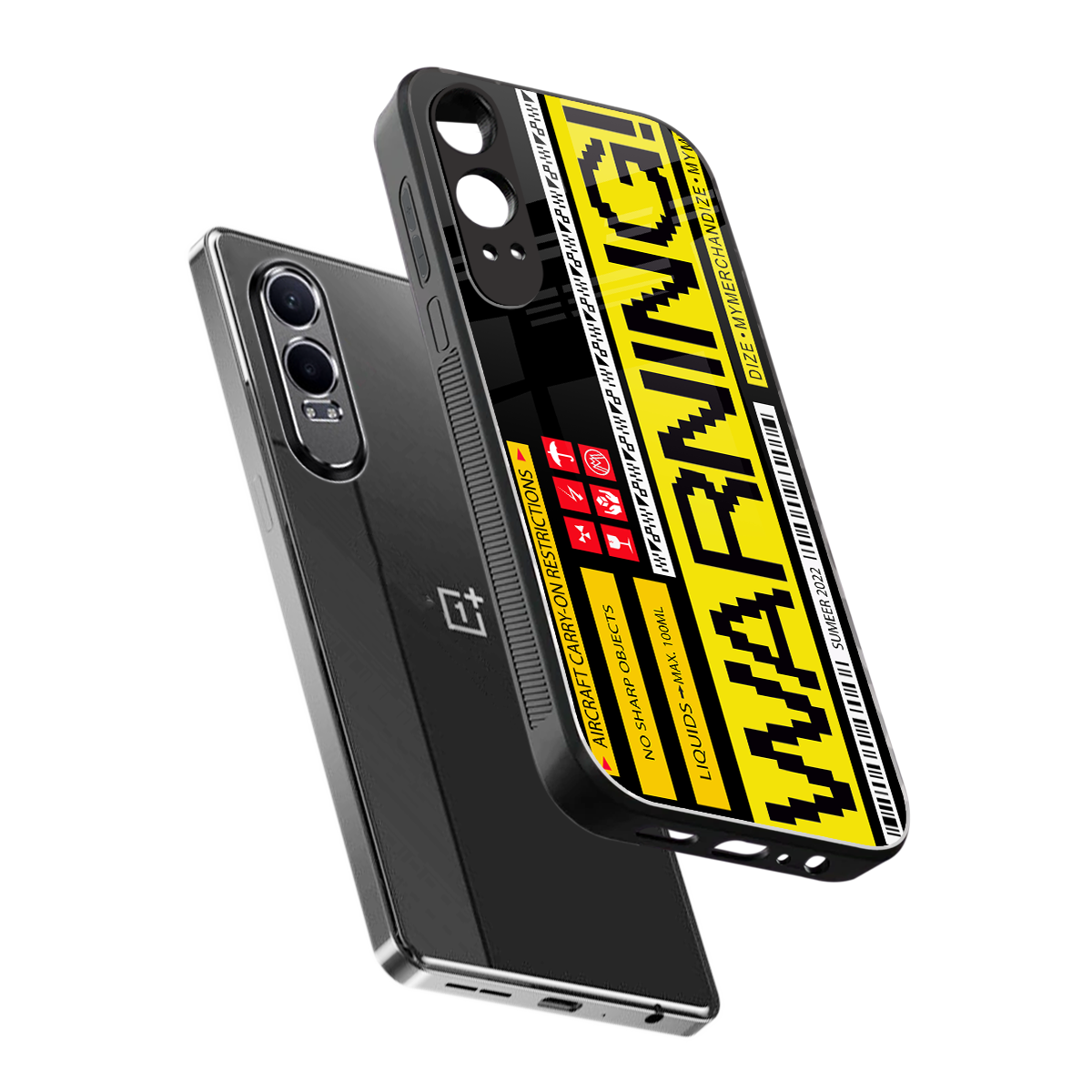 warning back phone cover | glass case for oneplus nord ce 4 lite