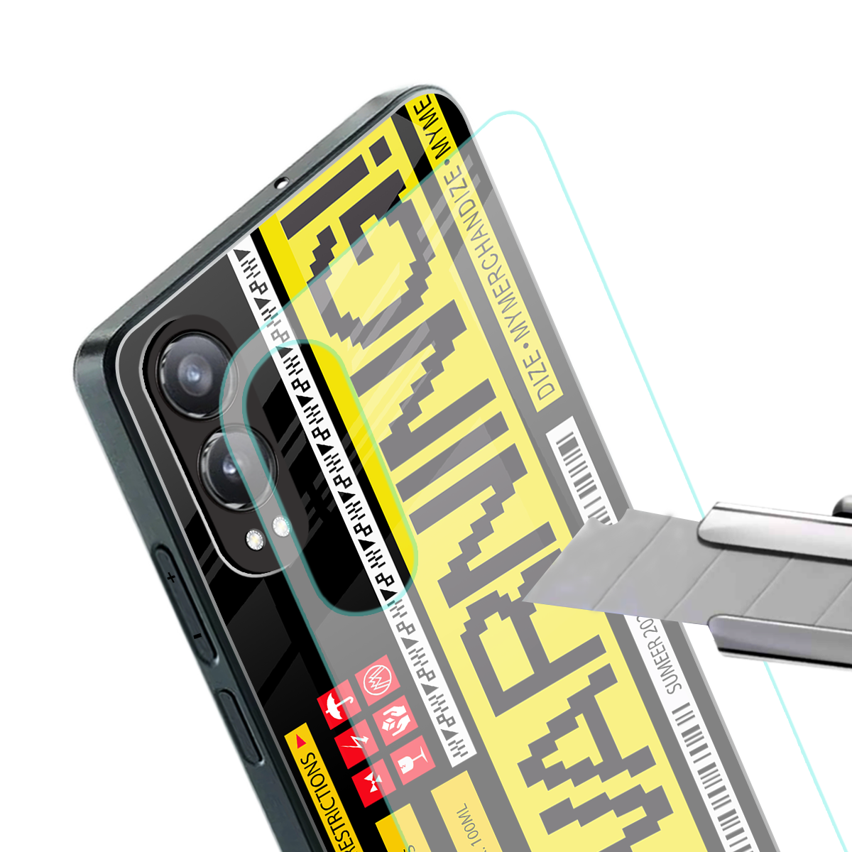 warning back phone cover | glass case for oneplus nord ce 4 lite