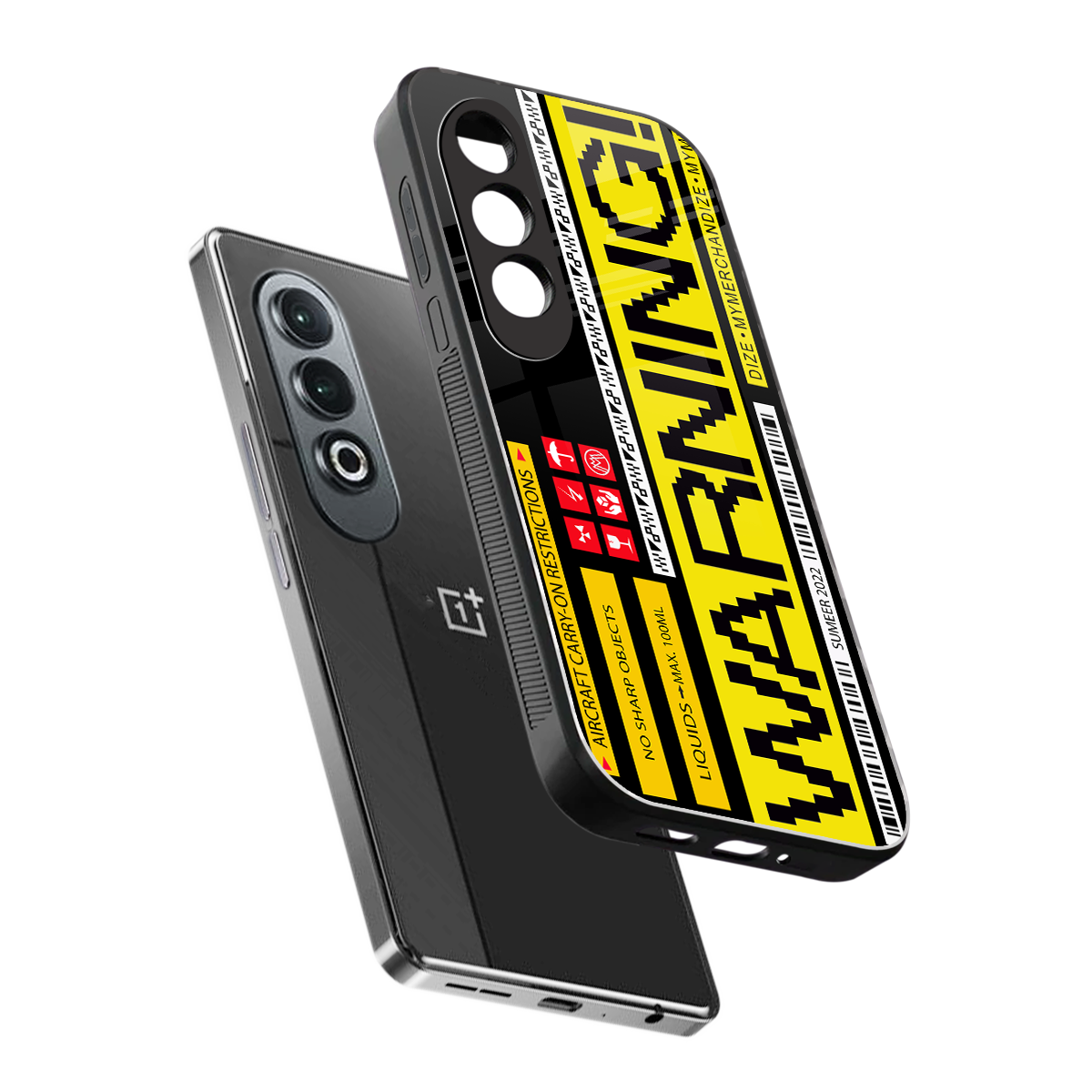 warning back phone cover | glass case for oneplus nord ce 4
